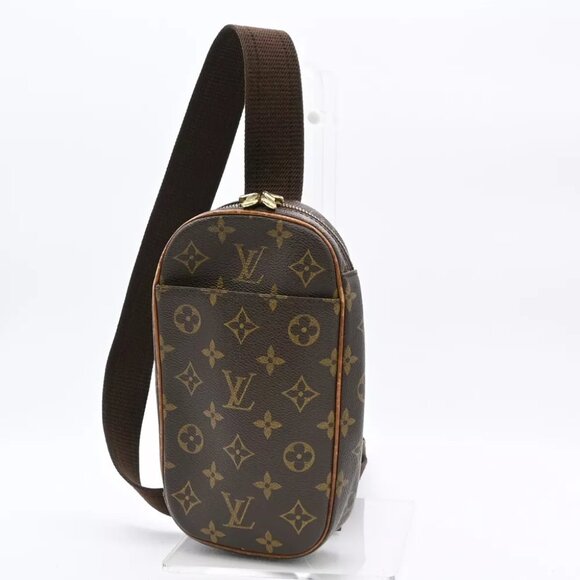 LOUIS VUITTON Pochette Gange Shoulder Bag Monogram Brown Spain M51870 78YE463 - Picture 1 of 16